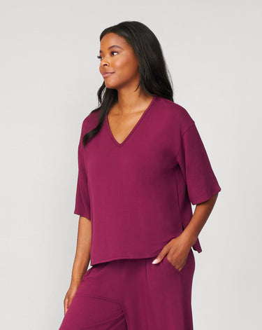 V-Neck Kimono Ultra Soft Terry Top