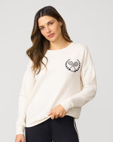 Embroidered Tennis Yummy Sweatshirt Whitecap Grey