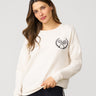 Embroidered Tennis Yummy Sweatshirt Whitecap Grey