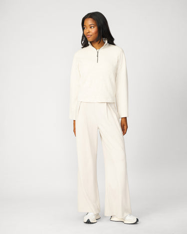 Tonal Cheetah Cropped Half Zip Pullover