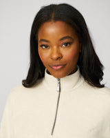 Tonal Cheetah Cropped Half Zip Pullover