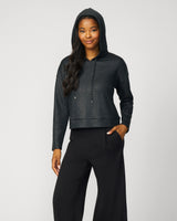 Coated Yummy Croc-Texture Hoodie