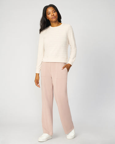 Crewneck Tonal Stripe Pullover Sweatshirt