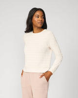 Crewneck Tonal Stripe Pullover Sweatshirt