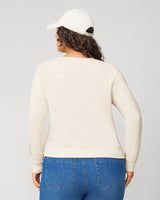 Crewneck Tonal Stripe Pullover Sweatshirt