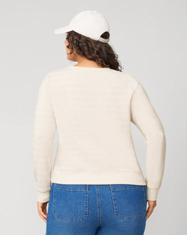 Crewneck Tonal Stripe Pullover Sweatshirt