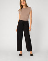 Pleated Front Cropped Pant