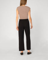 Pleated Front Cropped Pant