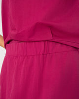 Lightweight Curved Midi Skirt with Pockets