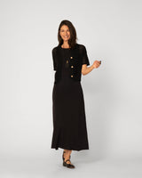 Short Sleeve Button Cardigan