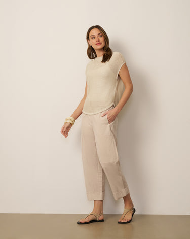 Round Tape Yarn Sweater