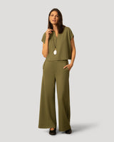 Split Neck Dolman Top