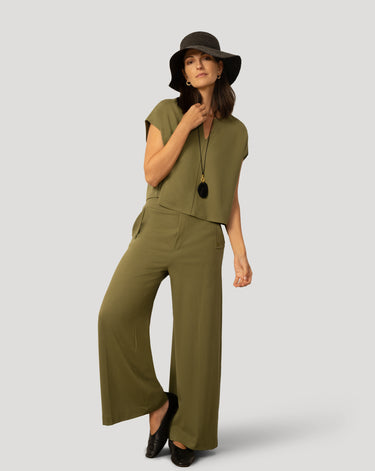 Split Neck Dolman Top