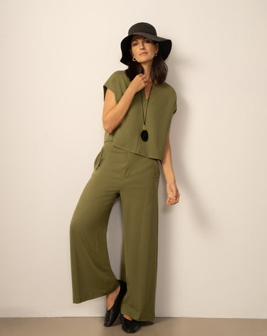 Split Neck Dolman Top