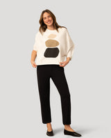 Printed Dolman 3/4 Sleeve Top