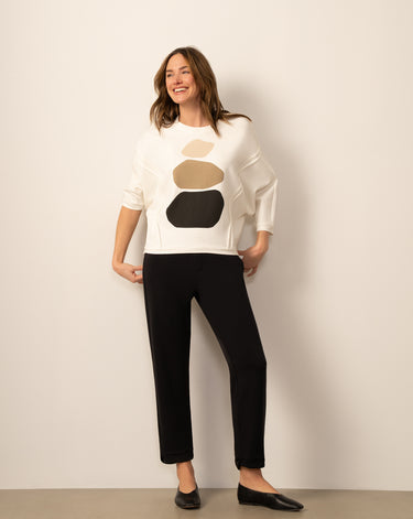 Printed Dolman 3/4 Sleeve Top