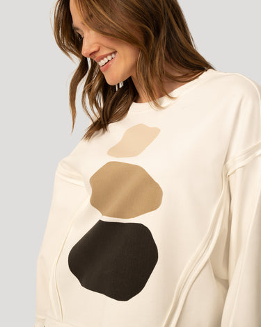 Printed Dolman 3/4 Sleeve Top