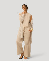 Sleeveless Pleated Muscle Tee