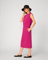 Sleeveless Pleated Muscle Tee