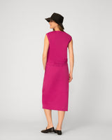 Sleeveless Pleated Muscle Tee