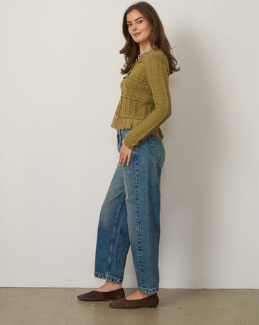 Lace Stitch Mix Media Cardigan