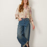 Floral Lace Trim Blouse