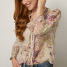 Floral Lace Trim Blouse