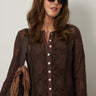 Lace Detail Button Front Top