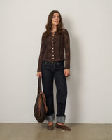 Lace Detail Button Front Top