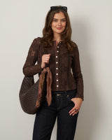 Lace Detail Button Front Top