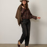 Paisley Lace Trim Peasant Blouse