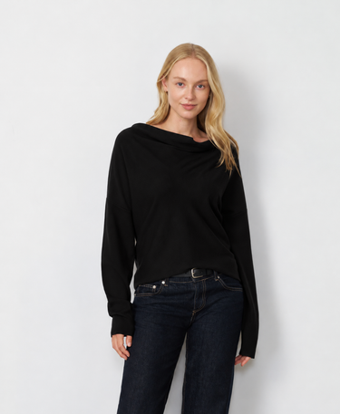 Draped Cowl Neck Sweater