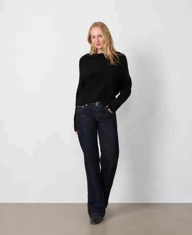 Draped Cowl Neck Sweater