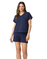 Yummy V-Neck Top & Matching Short Set