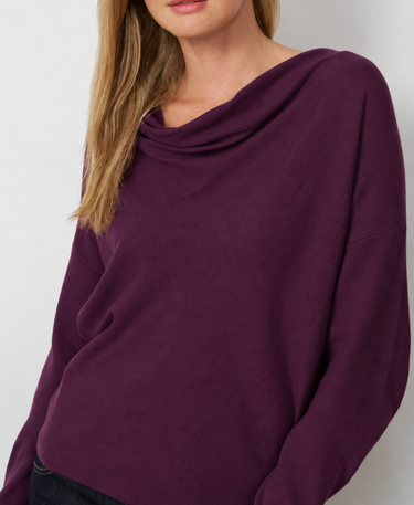 Draped Cowl Neck Sweater