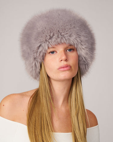 Pill Box Faux Fur Hat