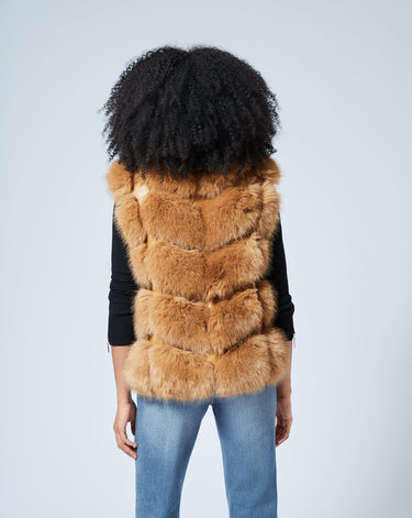 Faux Fur & Faux Leather Vest