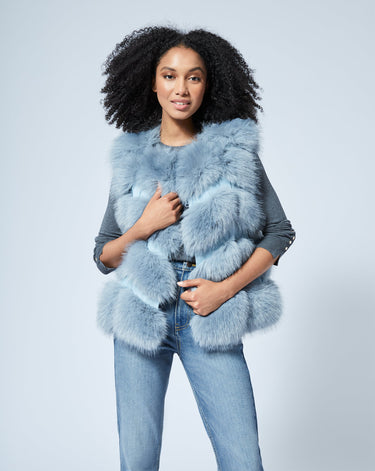 Faux Fur & Faux Leather Vest