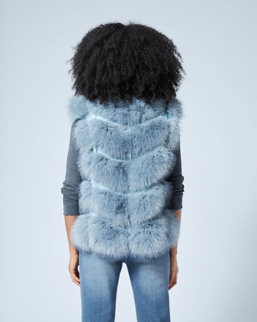 Faux Fur & Faux Leather Vest