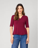 Minimalist Scuba Peplum Top