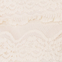 Ruffle Lace Stretch Mock Neck Top