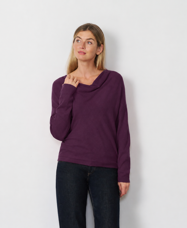 Draped Cowl Neck Sweater