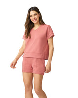 Yummy V-Neck Top & Matching Short Set